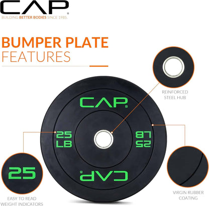 CAP Barbell Rubber Olympic Bumper Plate | Multiple Options CAP Barbell