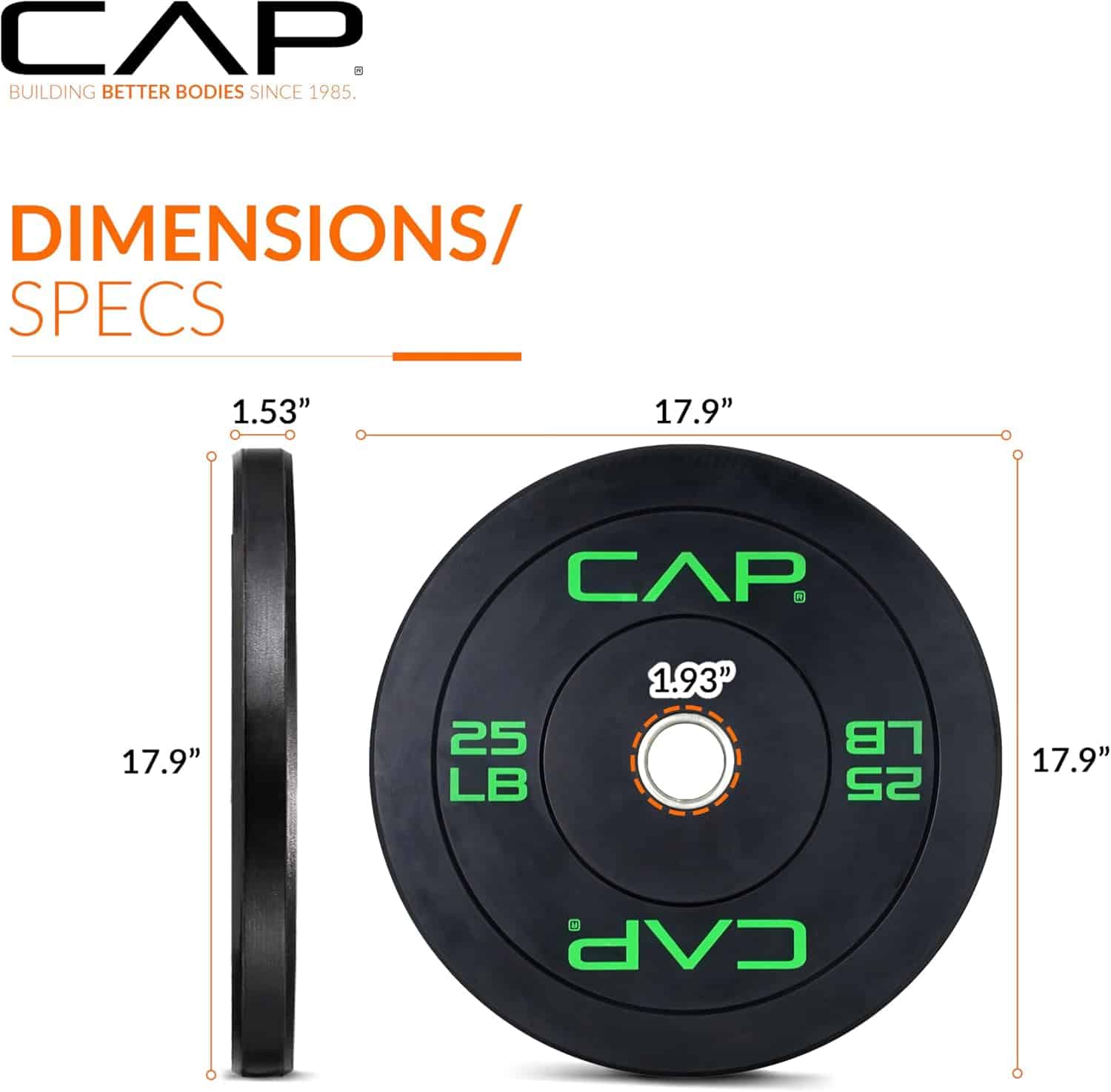 CAP Barbell Rubber Olympic Bumper Plate | Multiple Options CAP Barbell