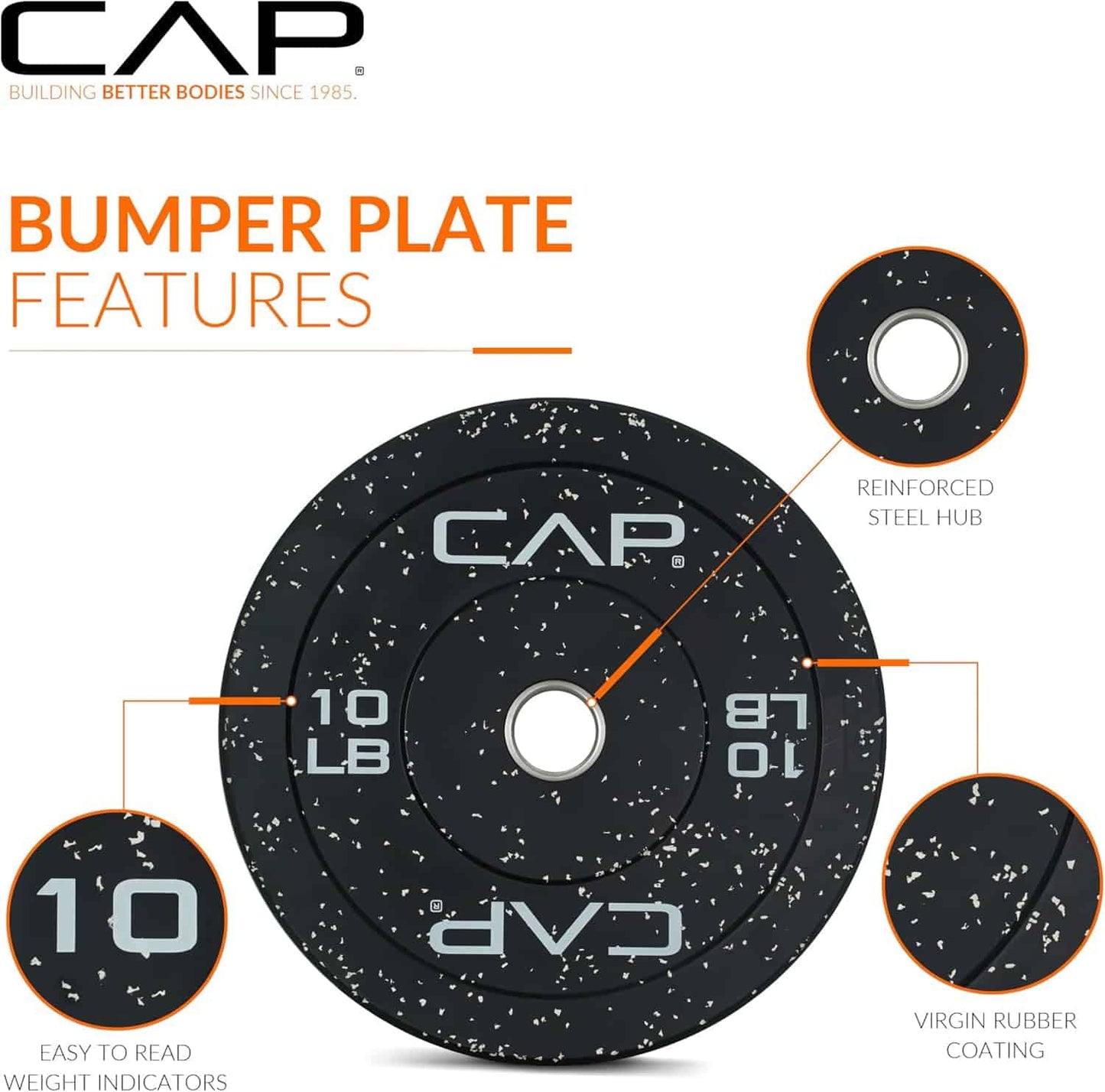 CAP Barbell Rubber Olympic Bumper Plate | Multiple Options CAP Barbell