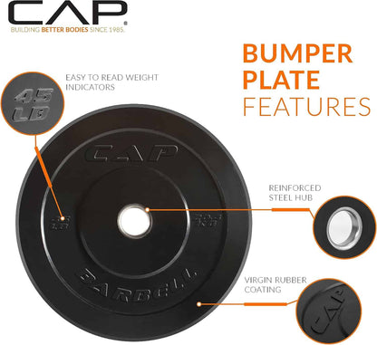 CAP Barbell Rubber Olympic Bumper Plate | Multiple Options CAP Barbell