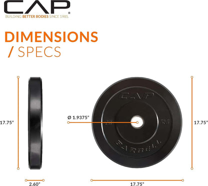 CAP Barbell Rubber Olympic Bumper Plate | Multiple Options CAP Barbell