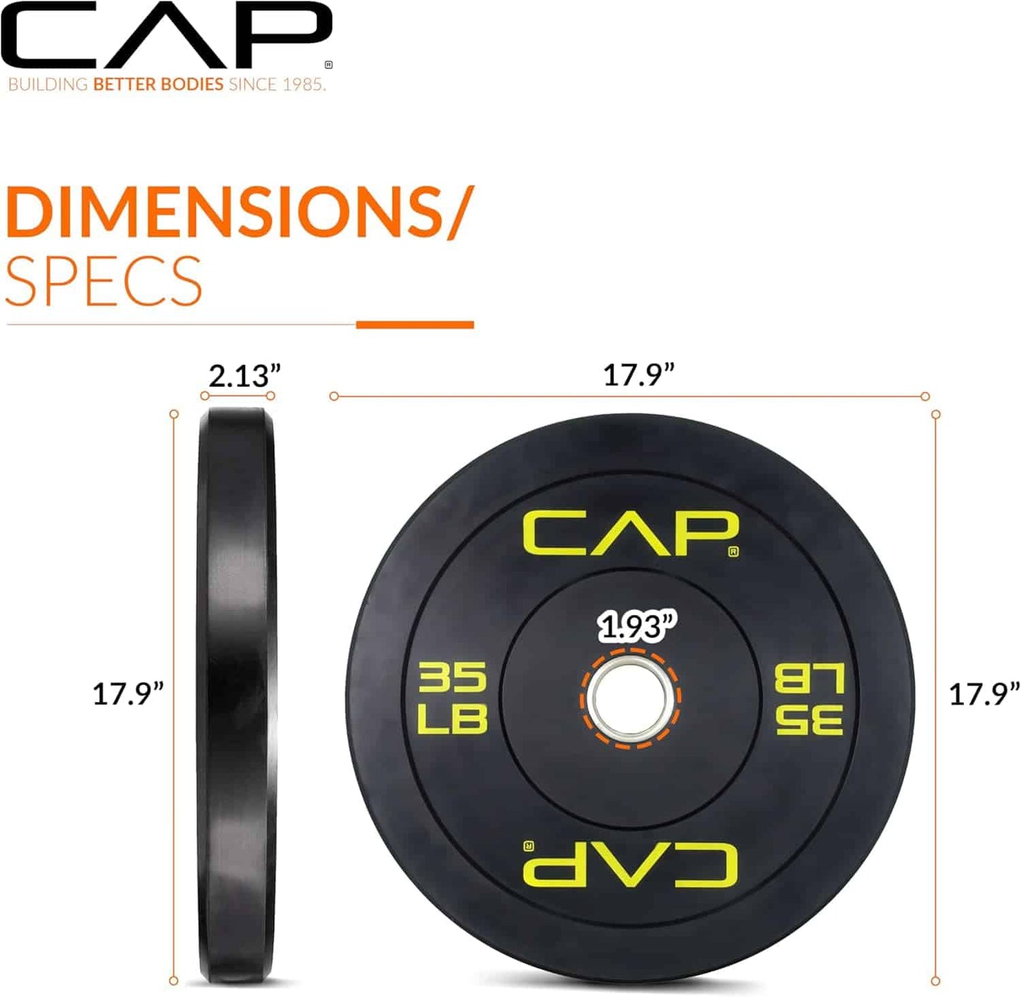 CAP Barbell Rubber Olympic Bumper Plate | Multiple Options CAP Barbell