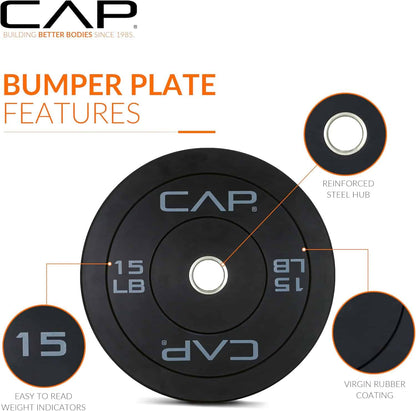 CAP Barbell Rubber Olympic Bumper Plate | Multiple Options CAP Barbell