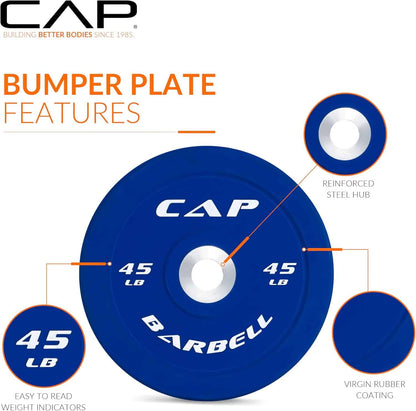 CAP Barbell Rubber Olympic Bumper Plate | Multiple Options CAP Barbell