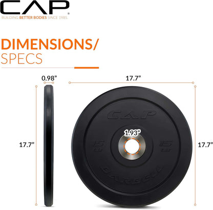 CAP Barbell Rubber Olympic Bumper Plate | Multiple Options CAP Barbell