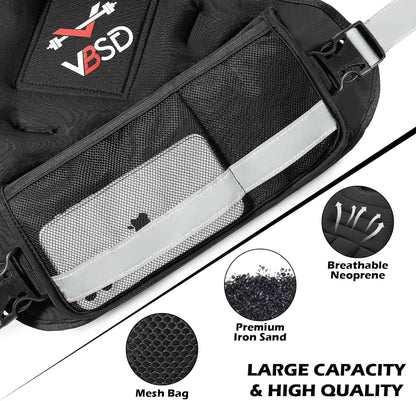 Black and gray bag with VBSD logo, showing mesh bag and neoprene details.