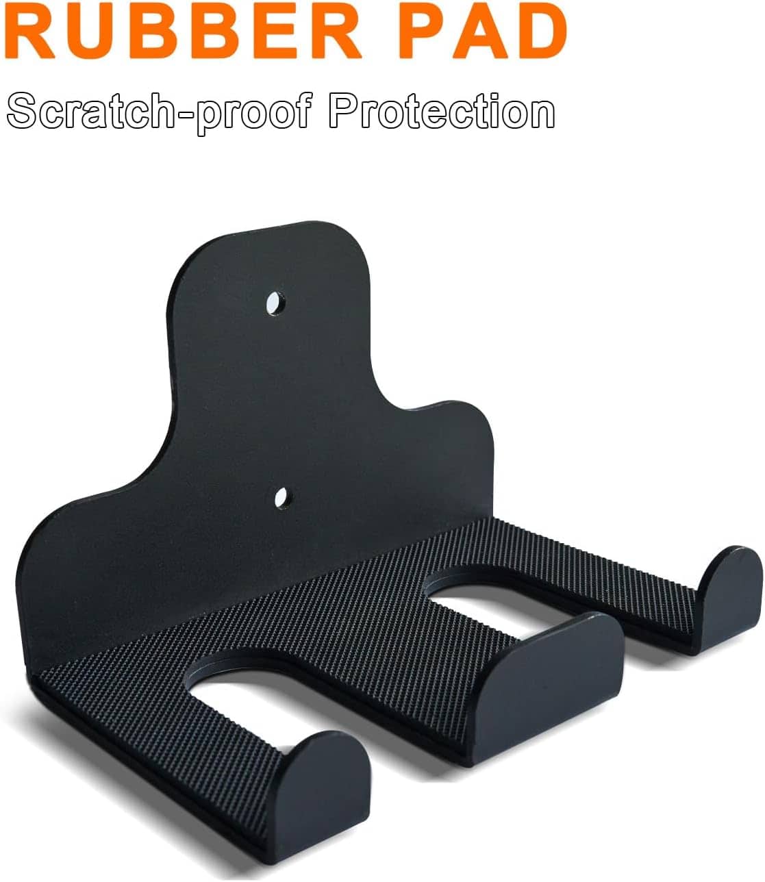 Black rubber pad with text 'Rubber Pad' and 'Scratch-proof Protection' on a white background