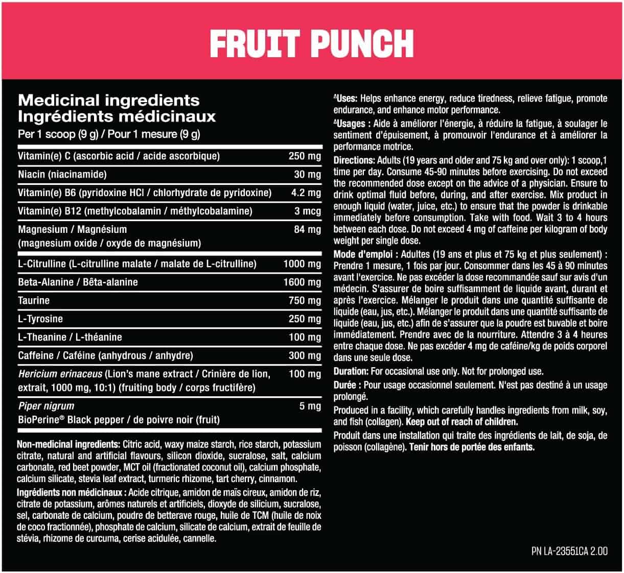 MUTANT MADNESS Pre-Workout Supplement – 360mg Caffeine, Beta-Alanine, L-Citrulline, Energy & Focus Boost – 30 Servings (270g) MUTANT