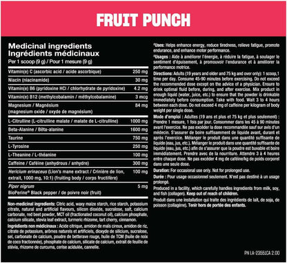 MUTANT MADNESS Pre-Workout Supplement – 360mg Caffeine, Beta-Alanine, L-Citrulline, Energy & Focus Boost – 30 Servings (270g) MUTANT