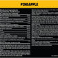 Nutritional label for pineapple with medicinal ingredients and directions.