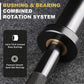 Barbell with bushings and bearings labeled on a textured background