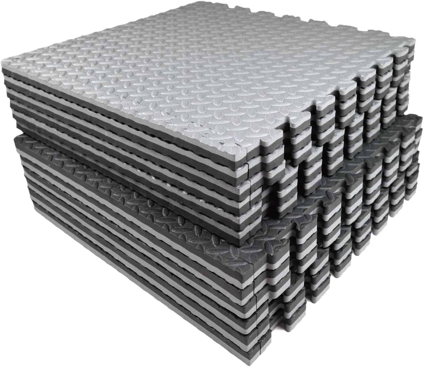 Extra Thick EVA Foam Gym Mats – 0.79" High-Density Interlocking Floor Tiles (48 sq ft, 12-Pack) | Dual-Color, Non-Slip, Waterproof Workout Mats for Home Gym & Equipment Protection AIRHOP