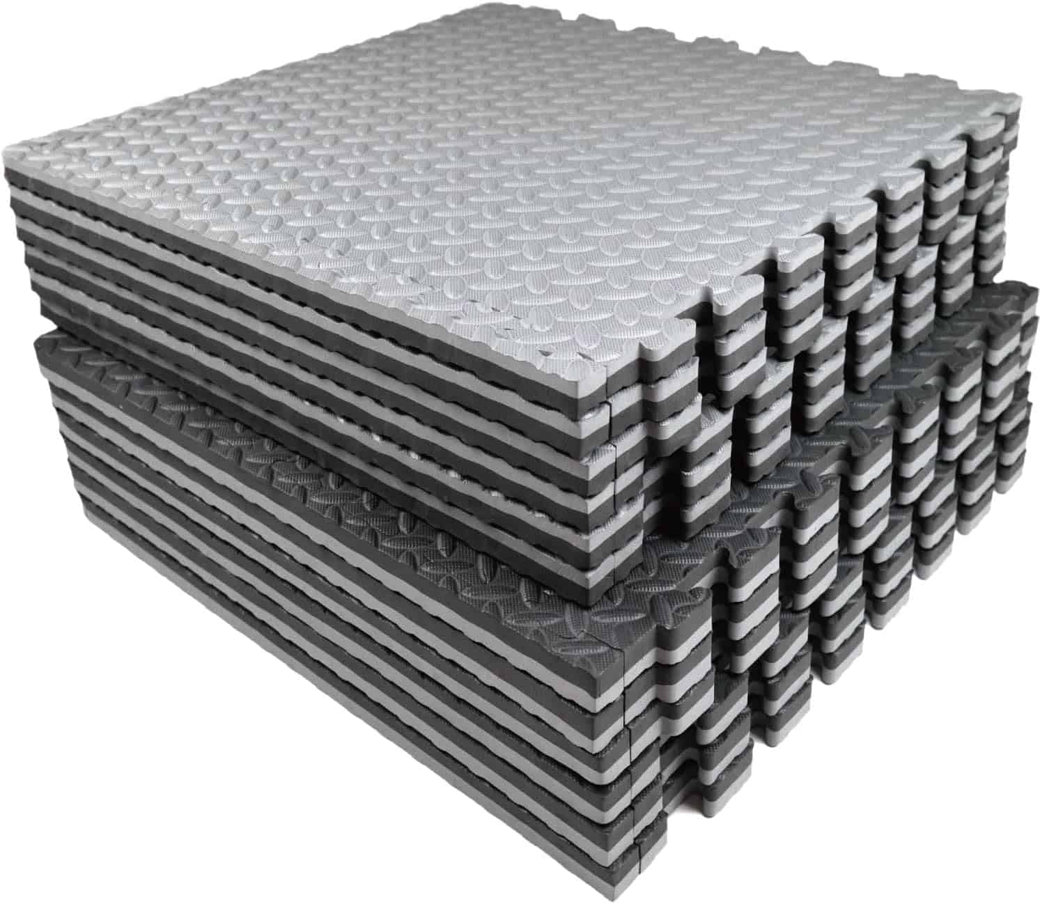 Extra Thick EVA Foam Gym Mats – 0.79" High-Density Interlocking Floor Tiles (48 sq ft, 12-Pack) | Dual-Color, Non-Slip, Waterproof Workout Mats for Home Gym & Equipment Protection AIRHOP