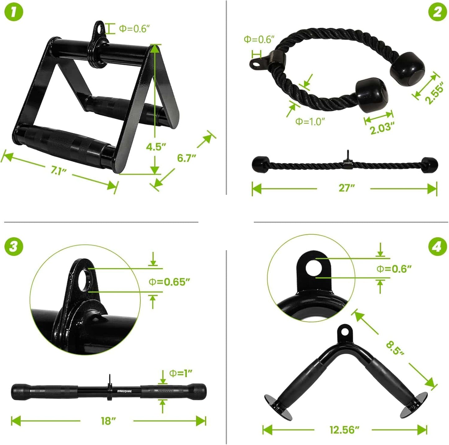 Technical diagram of black metal brackets with dimensions labeled
