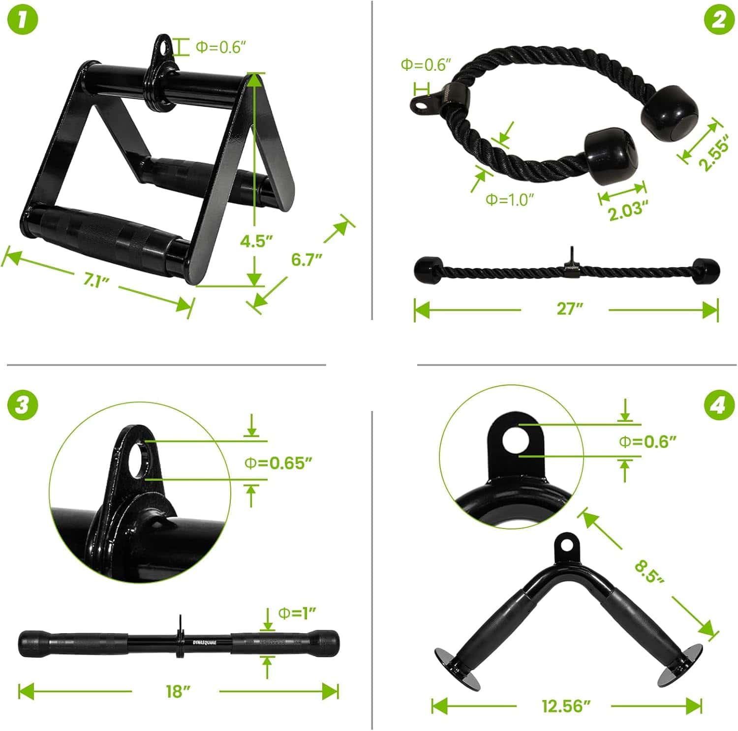 Technical diagram of black metal brackets with dimensions labeled