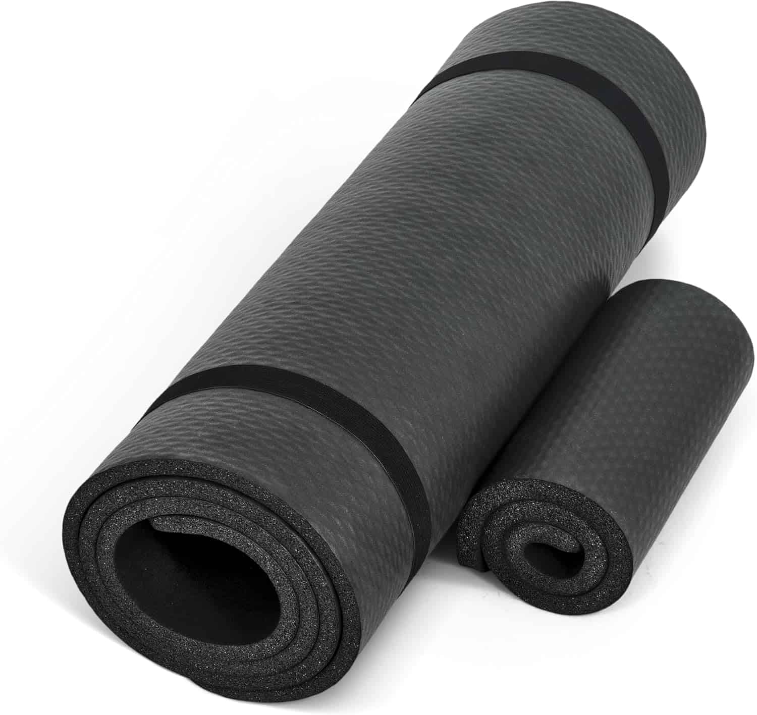 CAP Barbell 1/2-Inch High-Density Exercise Yoga Mat – Extra Thick 12mm Mat with Carrying Strap for Home, Gym & Studio Workouts CAP Barbell