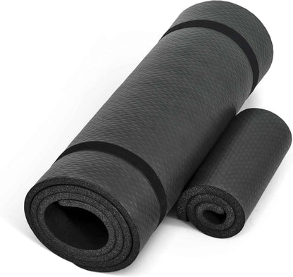 CAP Barbell 1/2-Inch High-Density Exercise Yoga Mat – Extra Thick 12mm Mat with Carrying Strap for Home, Gym & Studio Workouts CAP Barbell