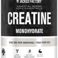 Jacked Factory Creatine Monohydrate supplement container with black and white label.