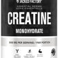 Jacked Factory Creatine Monohydrate supplement container with black and white label.