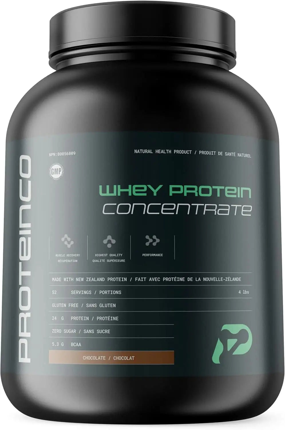 ProteinCo Grass-Fed Whey Protein Powder – 4lb (23g Protein/Serving, Gluten-Free, Made in Canada)