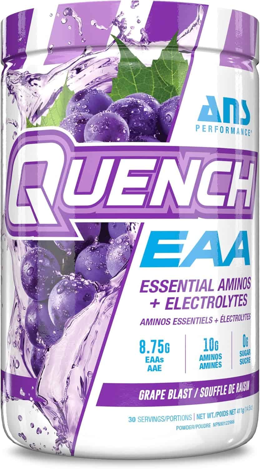 QUENCH EAA Aminos + Electrolytes – 9 EAAs + 10g Aminos | BCAAs, Electrolytes, Coconut Water | Zero Sugar, Carbs & Calories ANS PERFORMANCE