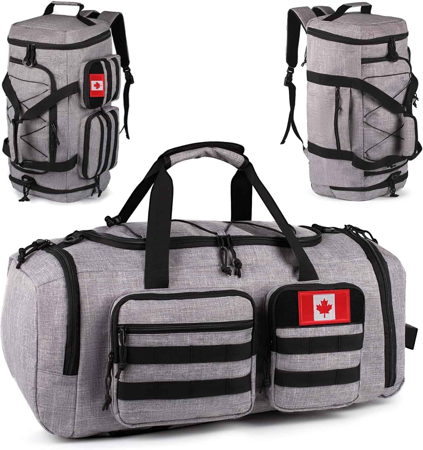 Tactical Gym Bag for Men & Women – 50L Large 3-in-1 Water-Resistant Sports Duffle with Shoe Compartment, Wet Pocket & Backpack Straps ATRIPACK