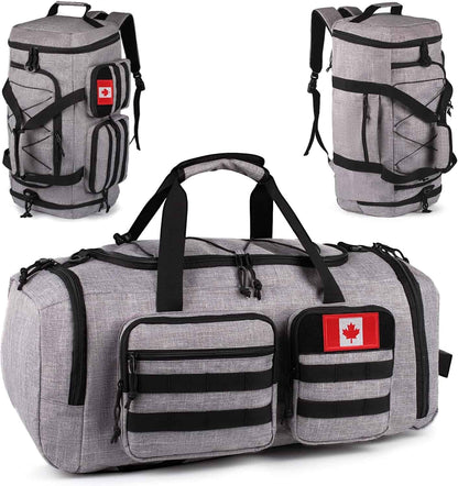 Tactical Gym Bag for Men & Women – 50L Large 3-in-1 Water-Resistant Sports Duffle with Shoe Compartment, Wet Pocket & Backpack Straps ATRIPACK