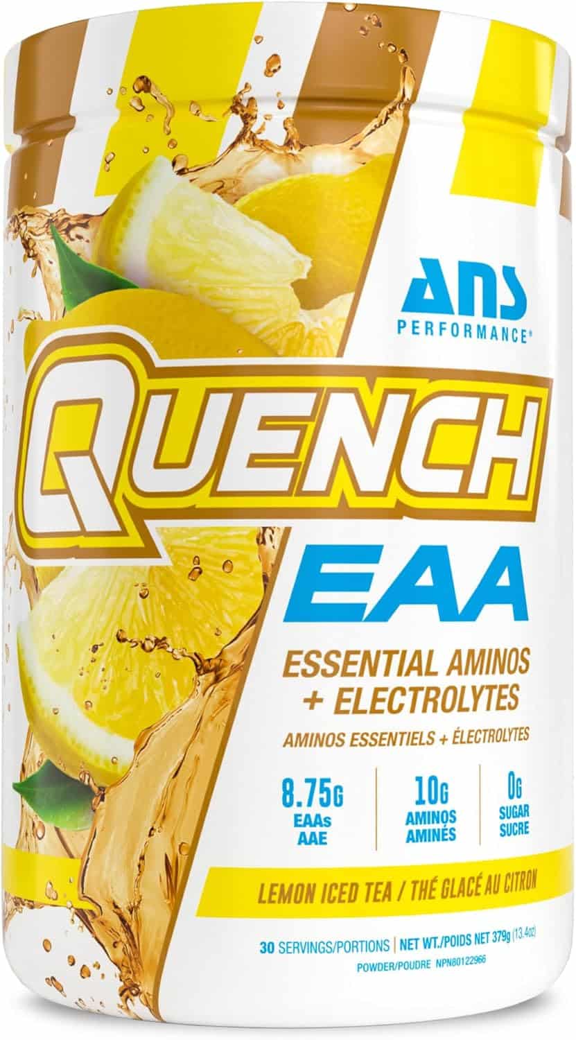 QUENCH EAA Aminos + Electrolytes – 9 EAAs + 10g Aminos | BCAAs, Electrolytes, Coconut Water | Zero Sugar, Carbs & Calories ANS PERFORMANCE