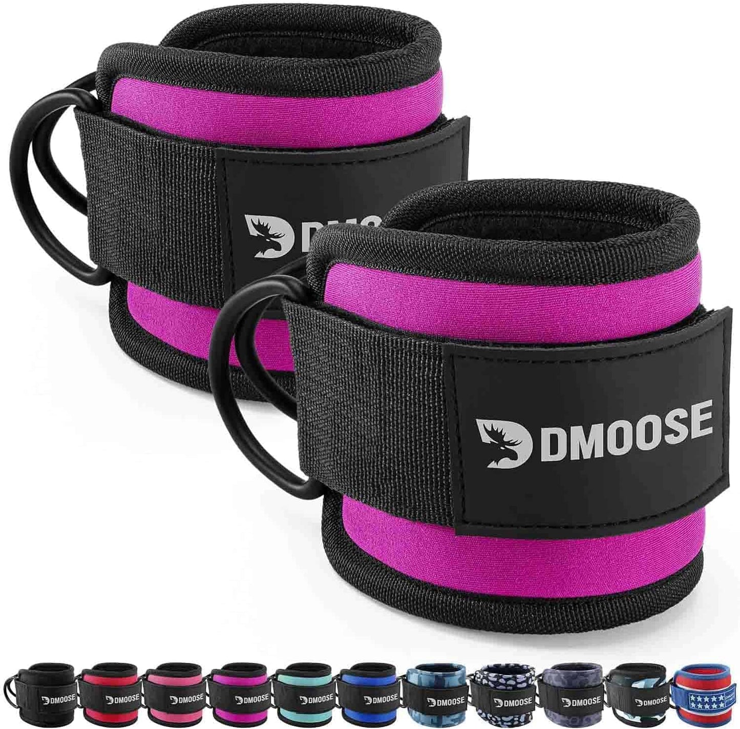 DMoose Ankle Straps for Cable Machines – Glute & Leg Kickback Straps for Gym & Home Use DMoose