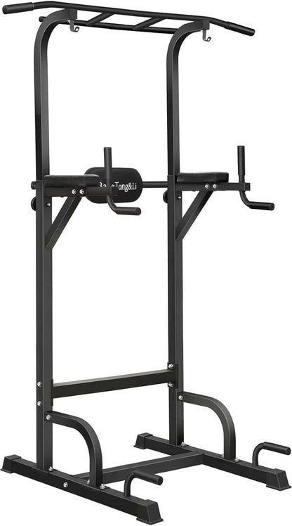 High-Stability Lateral Support Frame: 300LB Power Tower for home gym workouts and bodyweight exercises.