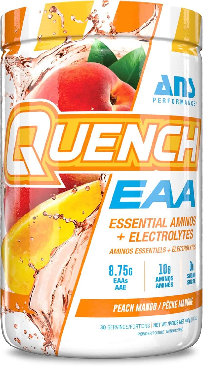 QUENCH EAA Aminos + Electrolytes – 9 EAAs + 10g Aminos | BCAAs, Electrolytes, Coconut Water | Zero Sugar, Carbs & Calories ANS PERFORMANCE