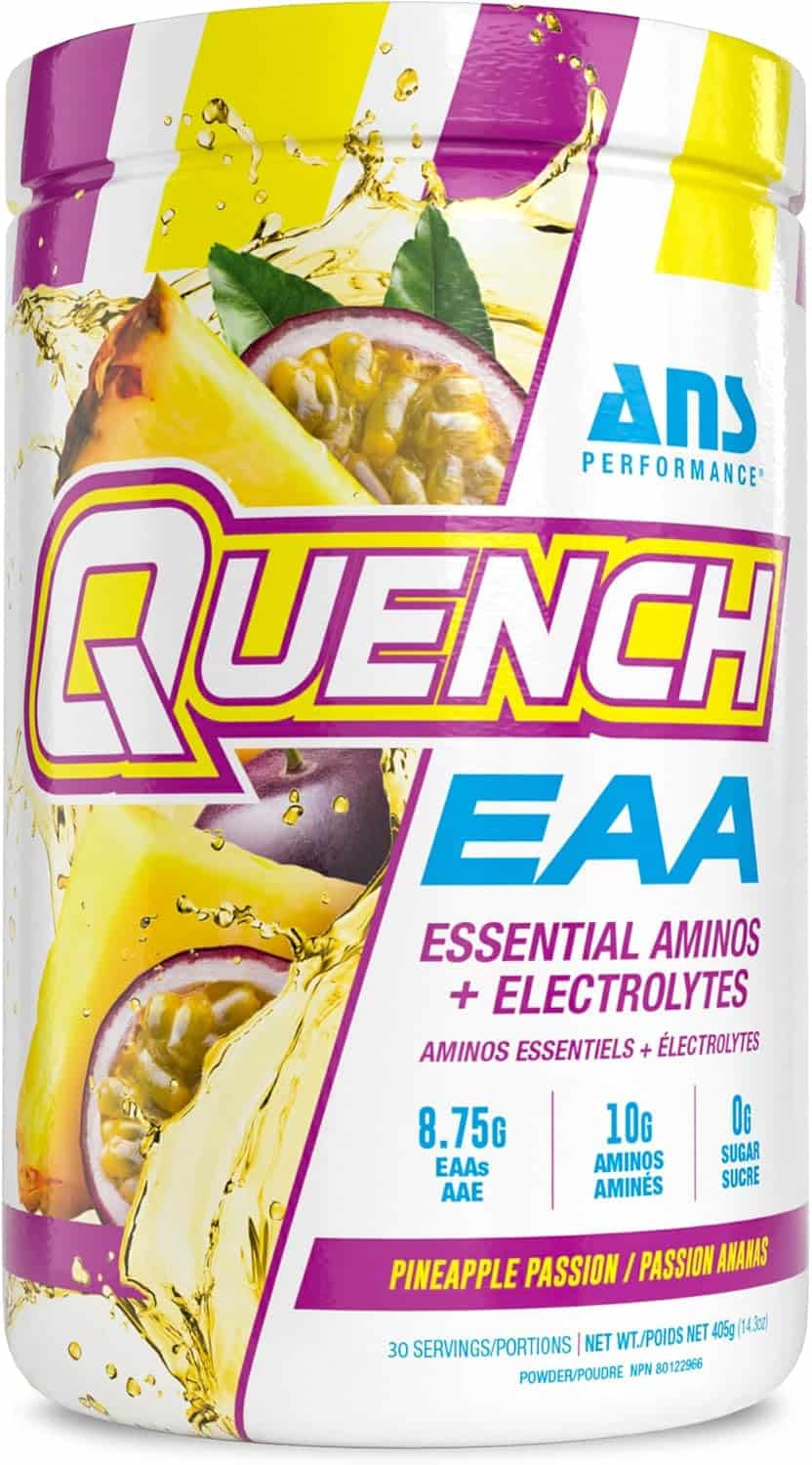 QUENCH EAA Aminos + Electrolytes – 9 EAAs + 10g Aminos | BCAAs, Electrolytes, Coconut Water | Zero Sugar, Carbs & Calories ANS PERFORMANCE