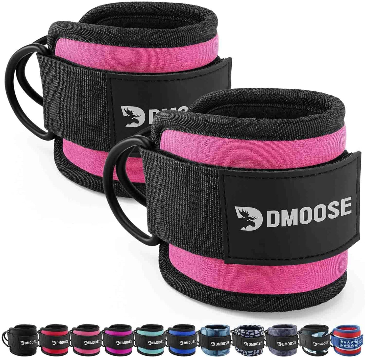 DMoose Ankle Straps for Cable Machines – Glute & Leg Kickback Straps for Gym & Home Use DMoose