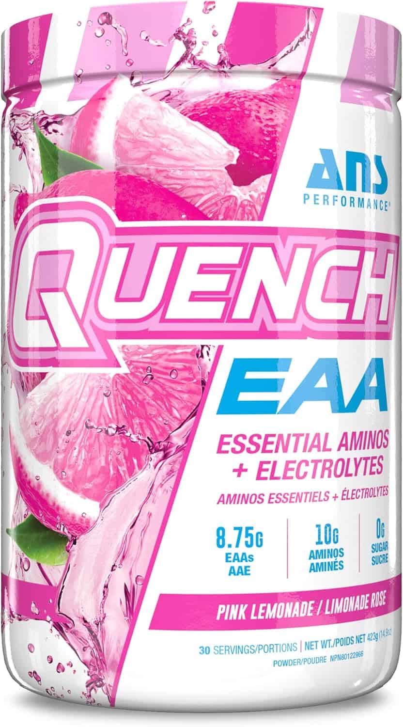 QUENCH EAA Aminos + Electrolytes – 9 EAAs + 10g Aminos | BCAAs, Electrolytes, Coconut Water | Zero Sugar, Carbs & Calories ANS PERFORMANCE