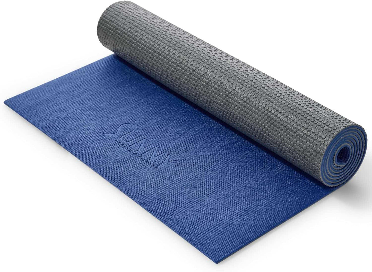 Sunny Health & Fitness Non-Slip Yoga Mat – Durable, Textured, Lightweight & Cushioned – Ideal for Yoga, Pilates, Meditation & Floor Exercises – Compact & Portable Sunny Health & Fitness