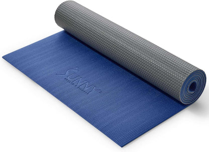 Sunny Health & Fitness Non-Slip Yoga Mat – Durable, Textured, Lightweight & Cushioned – Ideal for Yoga, Pilates, Meditation & Floor Exercises – Compact & Portable Sunny Health & Fitness