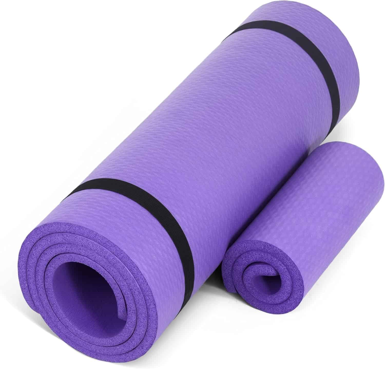 CAP Barbell 1/2-Inch High-Density Exercise Yoga Mat – Extra Thick 12mm Mat with Carrying Strap for Home, Gym & Studio Workouts CAP Barbell