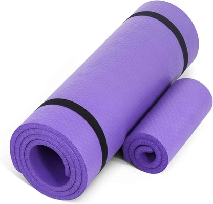 CAP Barbell 1/2-Inch High-Density Exercise Yoga Mat – Extra Thick 12mm Mat with Carrying Strap for Home, Gym & Studio Workouts CAP Barbell