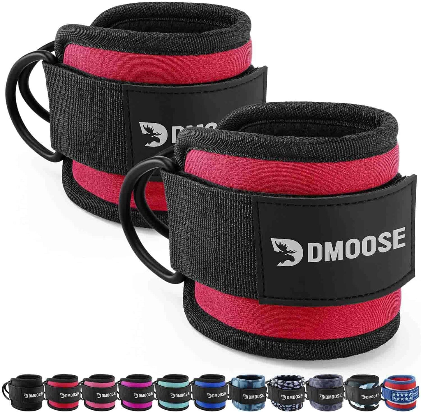DMoose Ankle Straps for Cable Machines – Glute & Leg Kickback Straps for Gym & Home Use DMoose