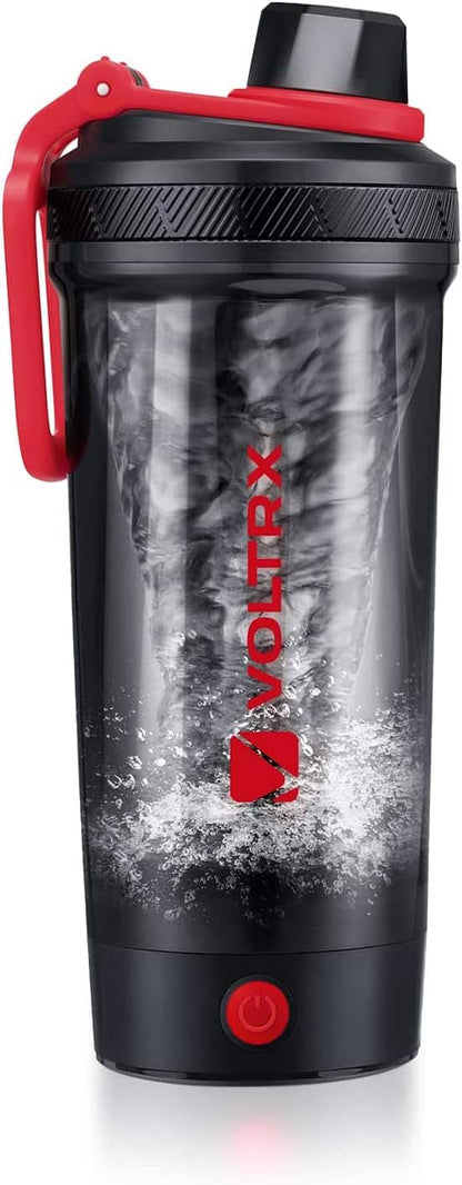Black and red Voltex shaker bottle with a visible brand logo.