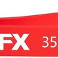 Red resistance band with CFX branding and weight rating on a white background