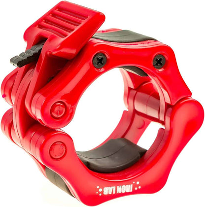 Iron Lab 2-Inch Olympic Barbell Clamps – Pair of Heavy-Duty Quick Release Barbell Collars for Weightlifting, CrossFit & Powerlifting Iron Lab