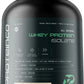 Black container of Proteinco whey protein isolate with green text