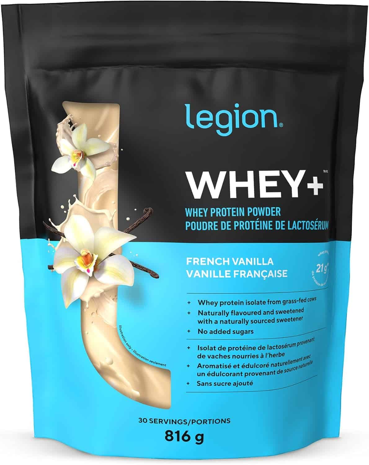 LEGION Whey+ Whey Isolate Protein Powder – Birthday Cake | 100% Grass-Fed, Low-Carb, Non-GMO, Lactose-Free | 22g Protein | 30 Servings LEGION