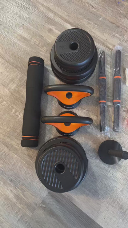 FEIERDUN 90LBS 4-in-1 Adjustable Dumbbells – Barbell, Kettlebell, Push-Up
